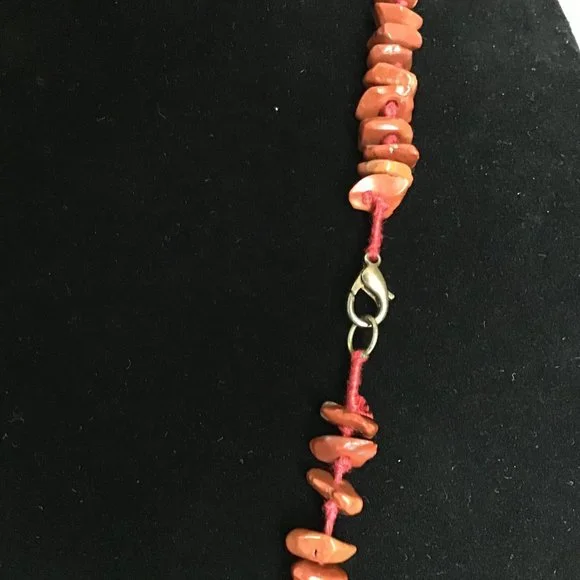 Striking Vintage Necklace Onyx Gemstone - Picture 7 of 14